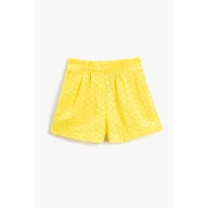 Koton Embroidery Shorts with Elastic Waist