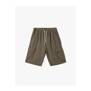 Koton Linen Blend Cargo Shorts
