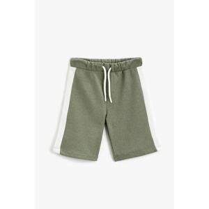Koton Tie Waist Shorts Contrast Colored Textured