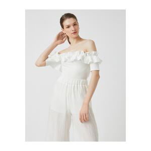 Koton Athlete Crop Off-Shoulder Ruffled