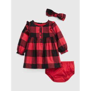 GAP Baby kostkované šaty set - Holky