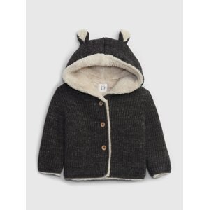 GAP Baby pletený kabátek s kožíškem - Kluci