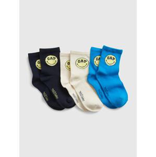 GAP Dětské ponožky & Smiley®, 3 páry - Holky