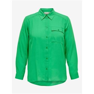 Zelená dámská košile ONLY CARMAKOMA Joleen - Dámské