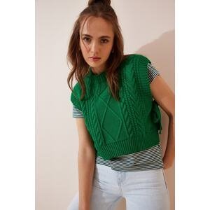 Happiness İstanbul Women's Green Turtleneck Knitwear Sweater