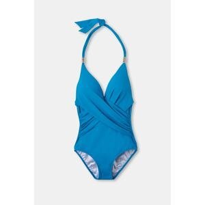 Dagi Blue Coated Halterneck Swimsuit