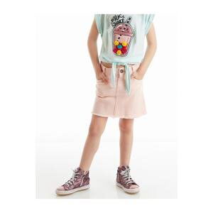 Denokids Girls Pink Denim Mini Skirt