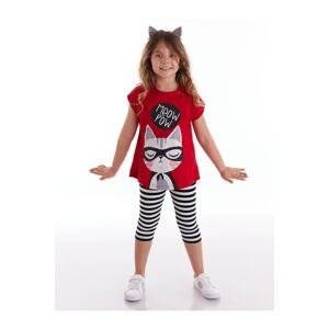 Mushi Meow Pow Girl's T-shirt Tights Set