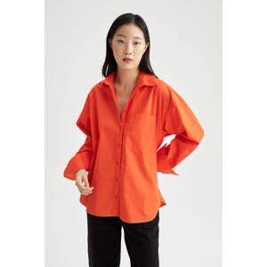 DEFACTO Oversized Long Sleeve Poplin Shirt