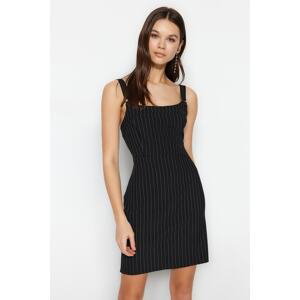 Trendyol Black Striped Strappy Woven Dress