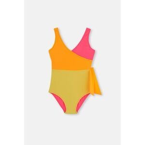 Dagi Double Breasted Swimsuit with Yellow - Pink Pieces