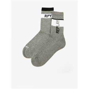 Sada dvou párů šedých pánských ponožek Replay - Pánské