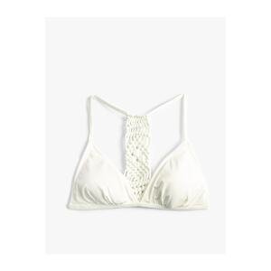 Koton Bikini Tops Back Macrame Knit Detail