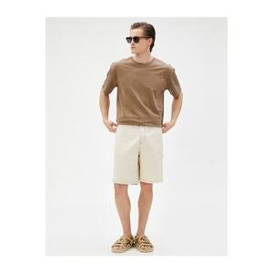 Koton Cargo Shorts Pocket Sewing Detailed Buttoned Cotton