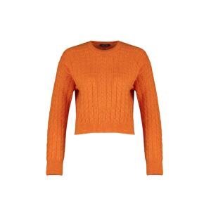 Trendyol Orange Crop Soft Textured Knitwear Sweater
