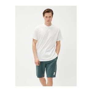 Koton Shorts with Lace Waist, Pocket Detail, Ribbed Label