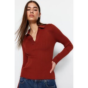 Trendyol Dried Rose Oval Knitwear Sweater