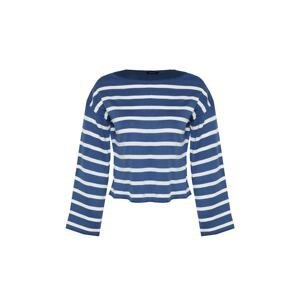 Trendyol Indigo Basic Striped Knitwear Sweater