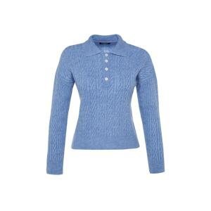 Trendyol Blue Wide Fit Soft Textured Knitwear Sweater