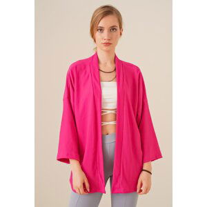 Bigdart 5862 Knitted Kimono - Fuchsia