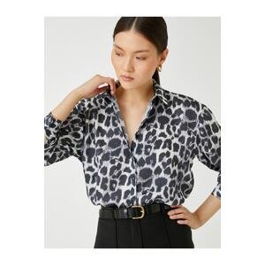 Koton Leopard Print Shirt Long Sleeved