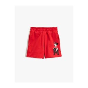 Koton Minnie Mouse Printed Shorts Printed Licensed Cotton