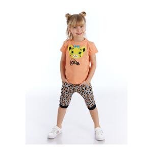 Denokids Leopard Love Girl's T-shirt Capri Shorts Set