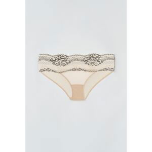 Dagi Salmon Lace Brazillian Panties