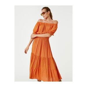 Koton Off-the-Shoulder Long Dress