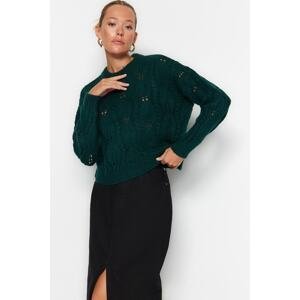 Trendyol Green, Wide fit Soft Textured Openwork/Perforated Knitwear Sweater
