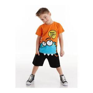 Denokids Boys Whatsup Monster T-shirt Shorts Set