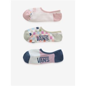 Sada tří párů dámských ponožek v bílé a růžové barvě VANS Check Y - Dámské