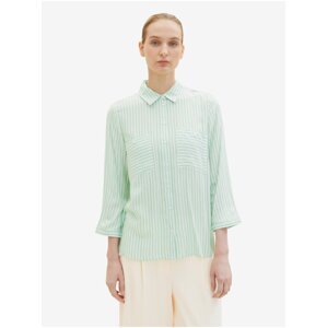 Bílo-zelená dámská pruhovaná košile Tom Tailor - Dámské