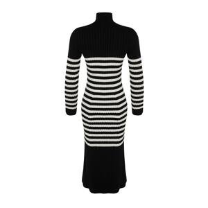 Trendyol Black Maxi Sweater Striped Dress