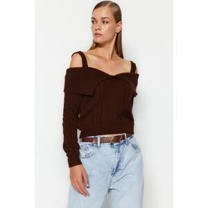 Trendyol Brown Hair Knit Sweater Sweater