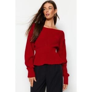 Trendyol Red Balloon Sleeve Knitwear Sweater