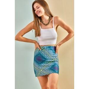 Bianco Lucci Women's Ethnic Pattern Skirt 7080