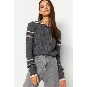 Trendyol Gray Crewneck Knitwear Sweater