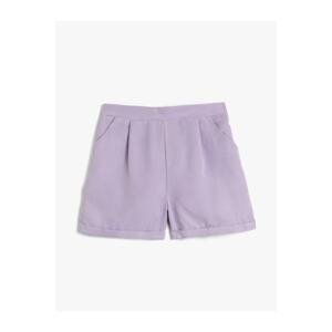 Koton Shorts Elastic Waist Modal Fabric Pocket Pleated Detailed