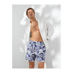 Koton Swim Shorts Floral Printed Waistband Pocketed