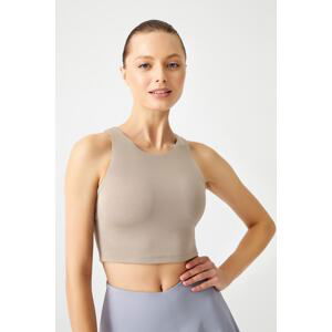 LOS OJOS Mink Halter Collar T-shirt with Bra