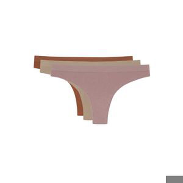 LOS OJOS 3 Pieces Ribbed Seamless Brazilian Pattern Panties