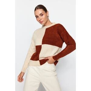 Trendyol Stone Wide fit Boucle Knitwear Sweater