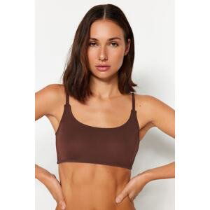 Trendyol Brown Polyamide Capless Bralette Bra