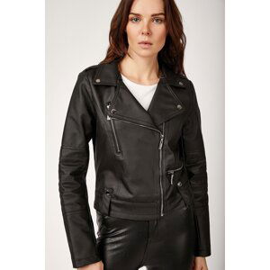 Bigdart 1025 Faux Leather Biker Jacket - Black