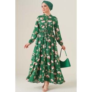 Bigdart 2144 Judge Collar Hijab Dress - C.green