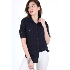 Bigdart 3428 Shirt with Pockets - Navy Blue