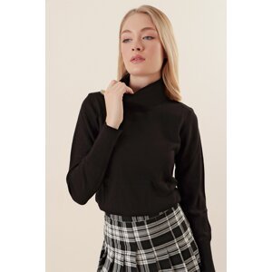 Bigdart 15747 Turtleneck Knitwear Sweater - Black