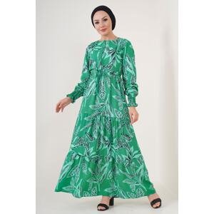 Bigdart 2145 Patterned Hijab Dress - Green