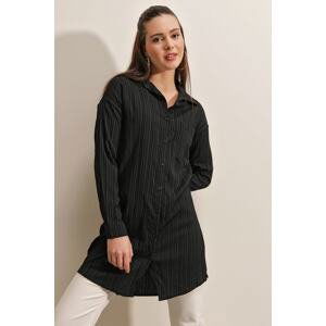 Bigdart 5884 Long Shirt in Woven - Black